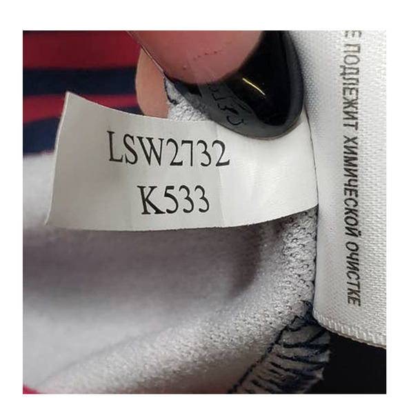 Lole Essential Jacket Stripe Navy Pink Full Zip Moto Jacket Activewear Gym Large - Picture 6 of 8